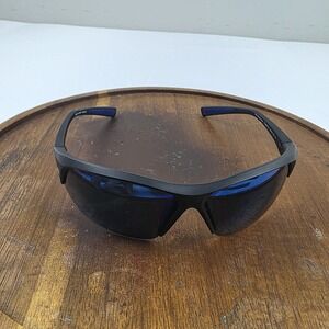 Nike Skylon Ace Sunglasses Mens 69-10-125 Black Blue Tinted Shield FQ4683-014